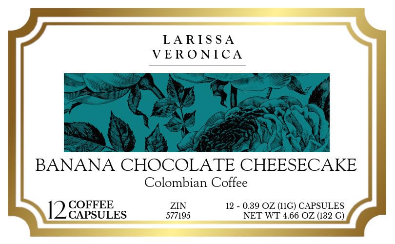 Banana Chocolate Cheesecake Colombian Coffee (Single Serve K-Cup Pods) (Gourmet, Naturally Flavored, Whole Coffee Beans) (12 pods, ZIN: 577195) image 4