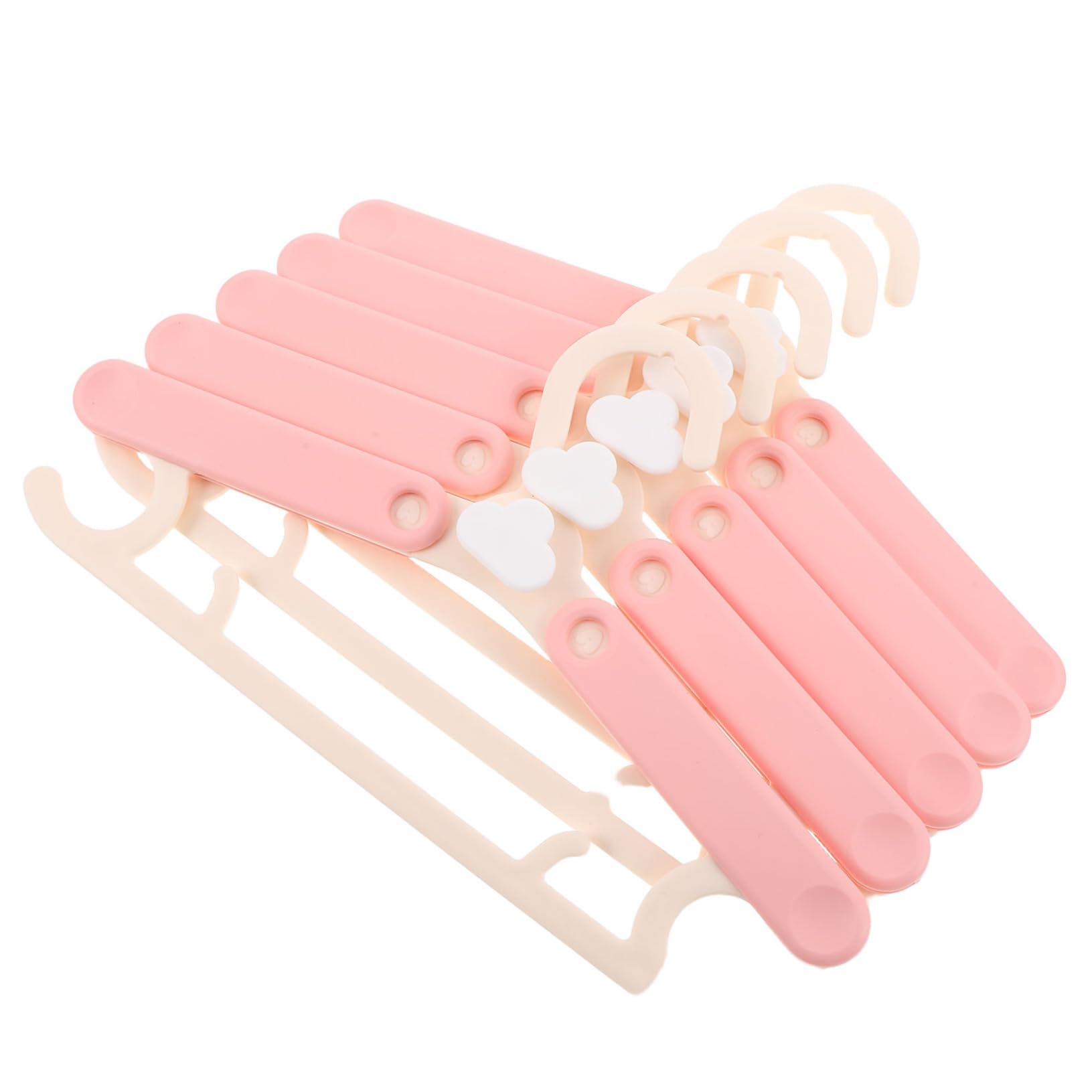ibasenice 5pcs Adjustable Nursery Hangers Toddlers Plastic Hangers Baby Dress Hangers Kids Closet Hangers Storage Closet Organizer for Nursery Closet