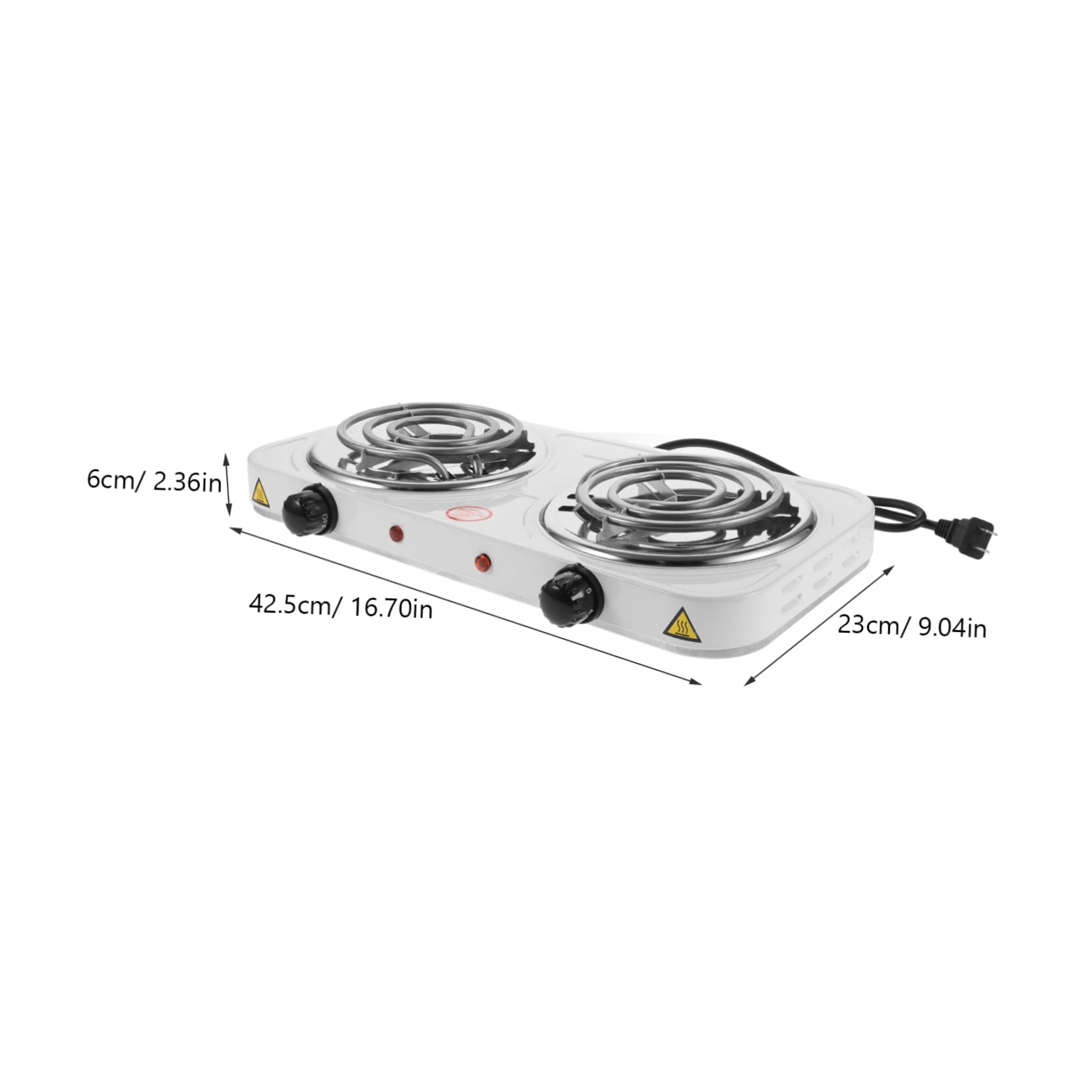 GRIRIW Electric Stove Double Burner Portable Countertop Temperature Camping Us