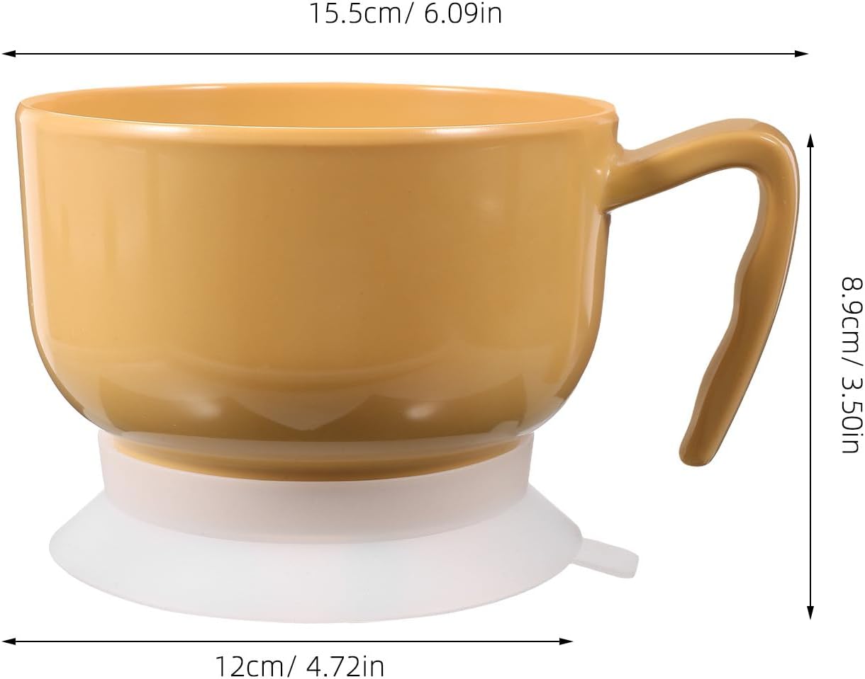 VICASKY Adaptive Elderly Tableware Set with Suction Base Bowl Anti-Spill and Anti-Tip Dinnerware for Disabled Adults Assisted Eating Aid