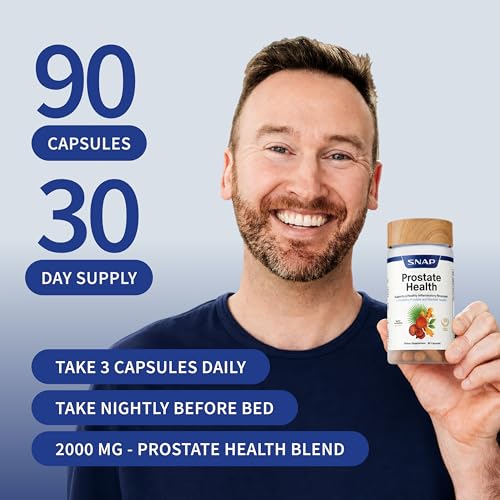 Image of Snap Supplements Prostate Health Supplements for Men, 90 Vegan Capsules | Supports Urinary Tone and Healthy DHT Balance, Saw Palmetto for Men, Stinging Nettle, Beta-Sitosterol, Non-GMO, Gluten-Free