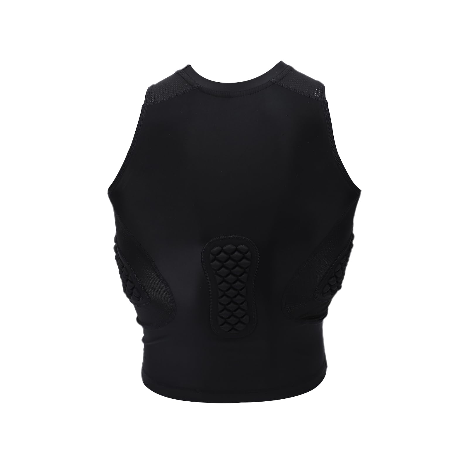 Generic Chaleco Protector De Béisbol Juvenil Protector De Corazón De Compresión Acolchado para Lacrosse De Fútbol - Poliéster Negro