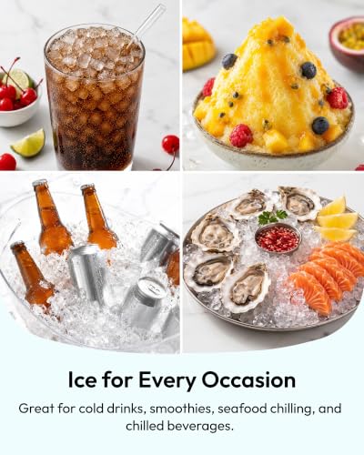 Euhomy Countertop Nugget Ice Maker, 35lbs Daily Sonic Crushed Ice Machine - Image 5