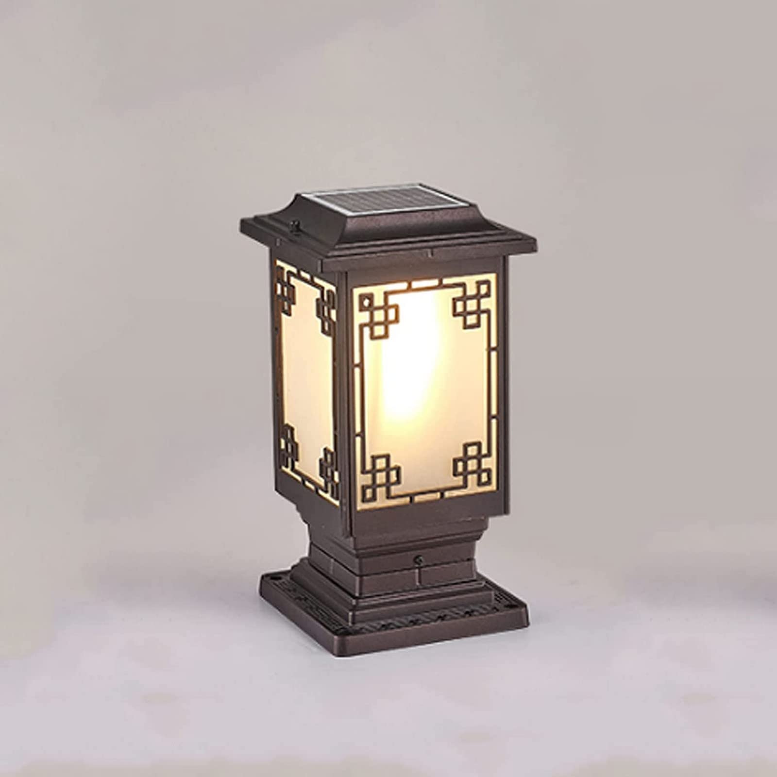 Luces Solares De Seguridad Led Para Exteriores, Luces Solares Para Cercas, Farola De Jardín, Lámpara De Pilar Solar Para Exteriores, Luz De Columna Impermeable De Alumini(15 Cm X 165 Cm X 32 Cm)