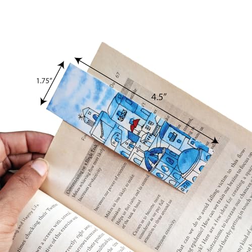 Image of Antara Travel Magnetic Bookmarks with Quotes | Digitised Handpaintings | Laminated Matte Finish | Set of 6 | 1.5 inch X4.6 inch |Best Gift for bibliophiles