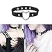 HONGXIN-SHOP Gargantilla Punk Rock Choker Collar de Piel Ajustable Gótico Forma de...