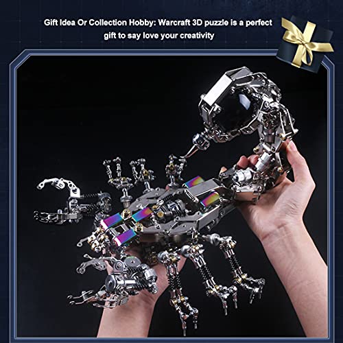 Zestaw 1636 elementów samodzielnego złożenia mechanicznego skorpiona, metalowy model zgniatania, wersja pudełkiem dźwiękowym (bezprzewodowe połączenie Bluetooth)