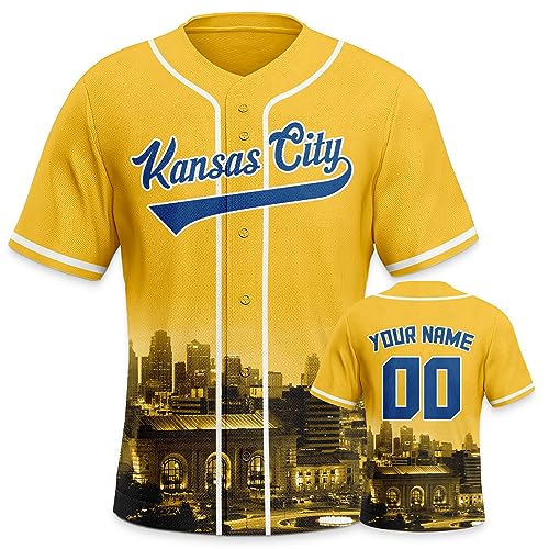 City Custom Baseball Shirt Jersey Personalized Name & Number Baseball Short Sleeves Sports Uniform Fans Gift for Men Women miniatura 4