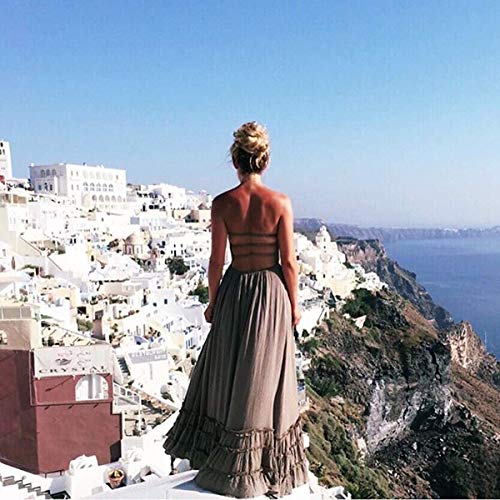 Image of R.Vivimos Womens Summer Boho Sexy Backless Long Dresses