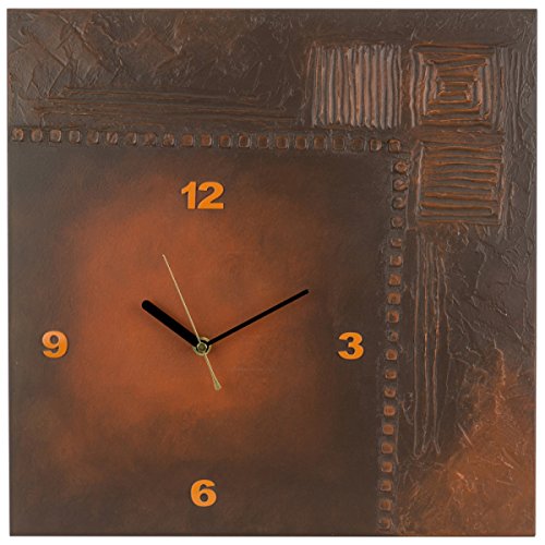 Preisvergleich Produktbild K Edition K1003 Limitierte Designer Wanduhr Quarz Handarbeit Unikat rostbraun