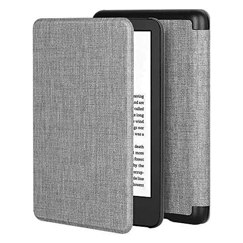 Foluu Case for All-new Kindle (2022 release) 11th Generation 6" Case, Auto Sleep/Wake Magnetic Slim Lightweight Smart PU Case Leather Cover for 6" Kindle (11th Generation) - 2022 release (Gray) Cover