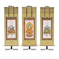 八十八ケ所　掛け軸　3点セット Amazon｜お仏壇のはせがわ 掛軸台付 掛軸セット 願 天台宗 20代