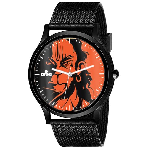 AROA Watch New Watch for The Cult of Hanuman Model : 1033 Black Metal Type Analog Black Strap Watch Black Dial for Men Stylish Watch for Boys- (B0CJVG6BT1) Amazon Price History, Amazon Price Tracker