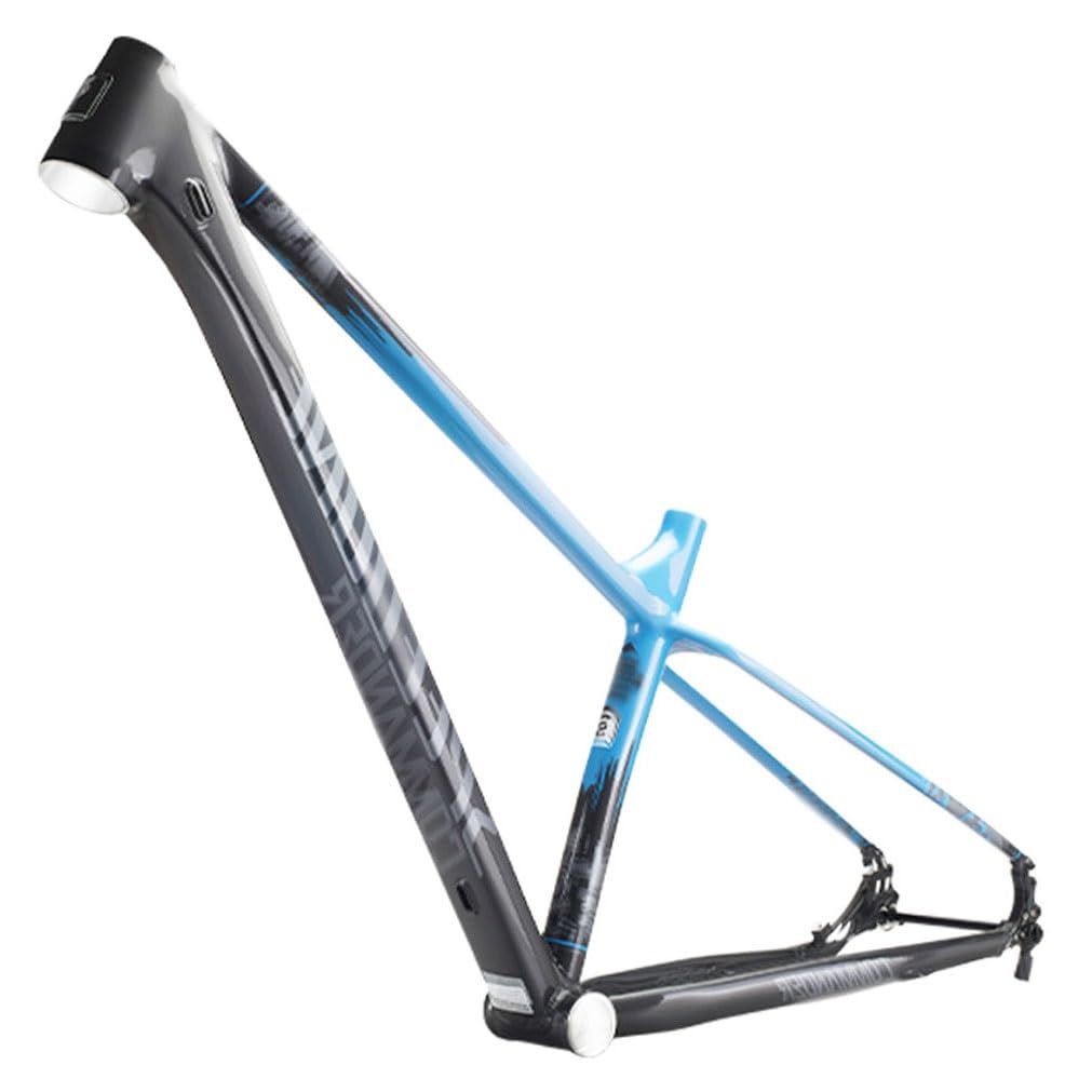 QHIYRZE Mountain Bikes Frame 29er Hardtail Mountain Bikes Frame Thru Axle 12x142mm Disc Brake Frame XC Aluminum Alloy Racing Frame S/M/L Internal Routing (Color : Blue, Size : M/Medium)