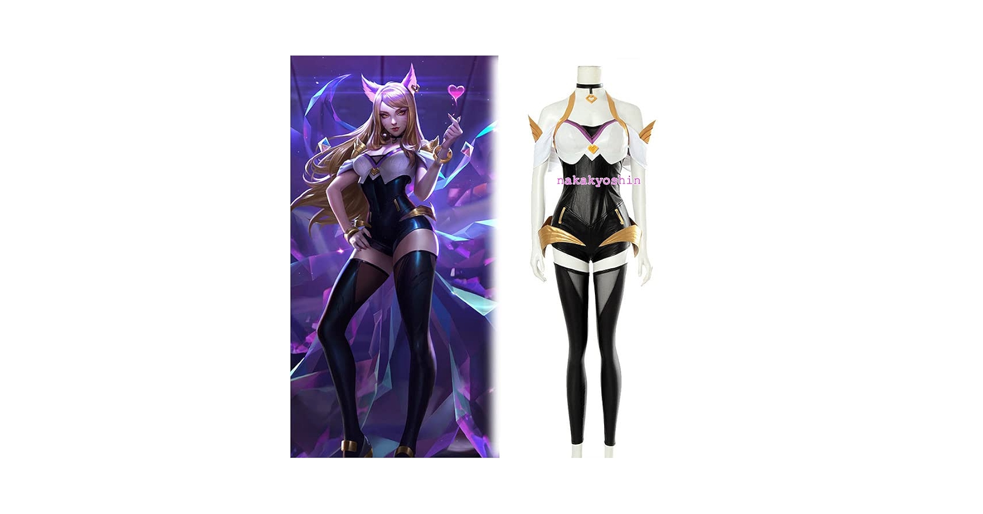 Amazon | [YUOK] Ahri アーリ 九尾妖狐 KDA女団 制服 コスプレ