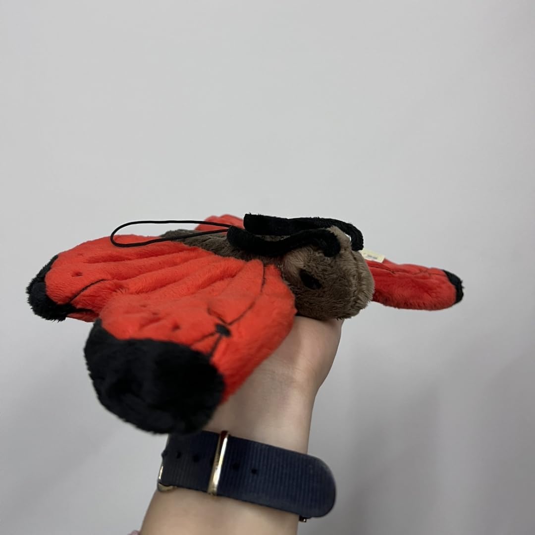 Realistic Butterfly Plush - 30cm Butterfly Stuffed Animal - Plushy and Squishy Pillow Toy - Cute Moth Animal Plushie Toys Gift (red) - Image 3