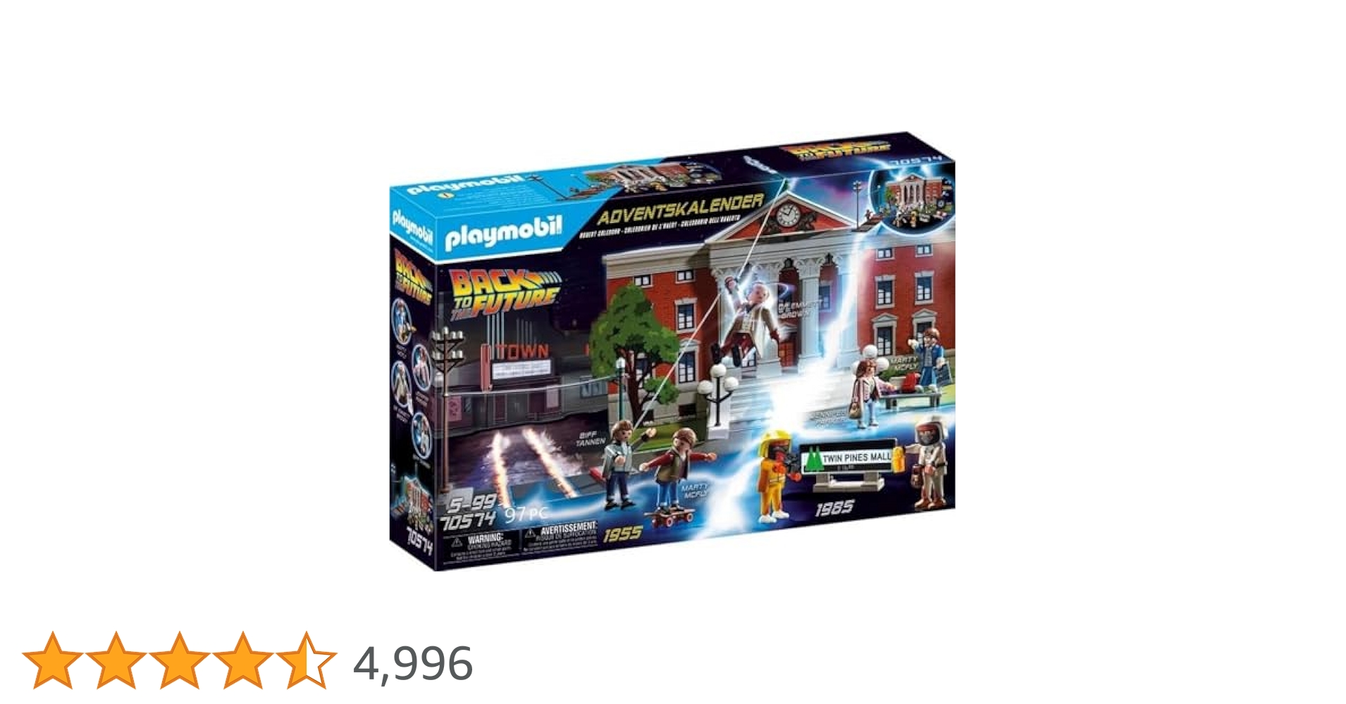 プレイモービル バックトゥザフューチャー　デロリアンアドベントカレンダーセット Amazon.com: Playmobil Back to The Future Advent Calendar