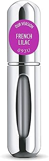 CA Perfume Impression of Emra French Lilac For Women Fragrance Concentrated Long Lasting Eau de Parfum Spray Refillable Glass Atomizer Bottle 0.17 Fl Oz/5ml-X1