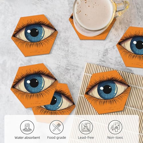 Dessous de verre en céramique avec support contre les taches de table - 6