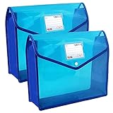 YoeeJob Plastic File Folders Legal Size 2 Pcs, Expandable Document Folder with Snap Button Closure,