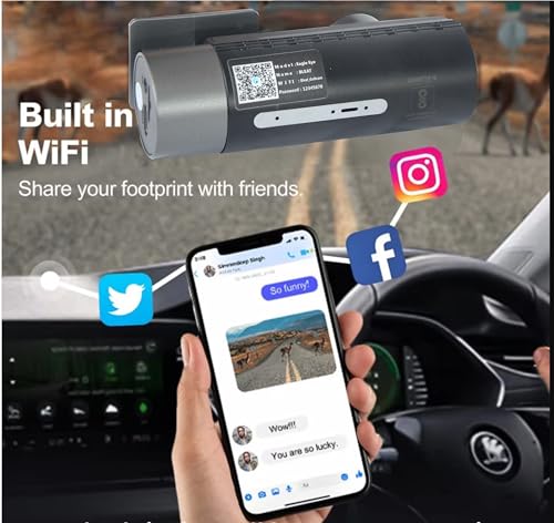Image of BLEAT Eagle Eye 2K DASHCAM with OBD Connectivity, G-Sensor, Parking Monitoring and SupeerNight Vision | Starvis2