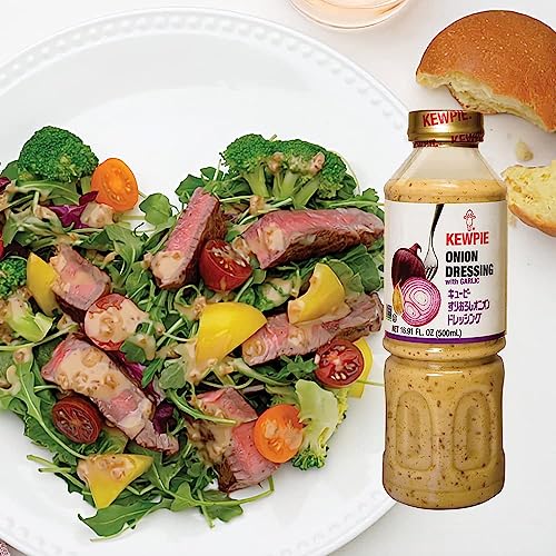 Image of [KEWPIE] Onion Dressing with Garlic | Bold and Distinctive Flavors, Versatile, Addictive Taste | Trusted Brand for Home and Professional Chefs (16.9OZ x 12 Bottles) Value Pack