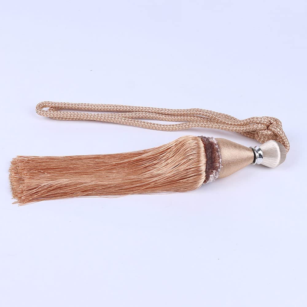 Vorhangseile Tiebacks, Vorhanghalter, China Wind Polyester Vorhanggurt Hängende Ohr Hängende Kugel Vorhang Bindeseil Zubehör, 2 PCS(Gold)
