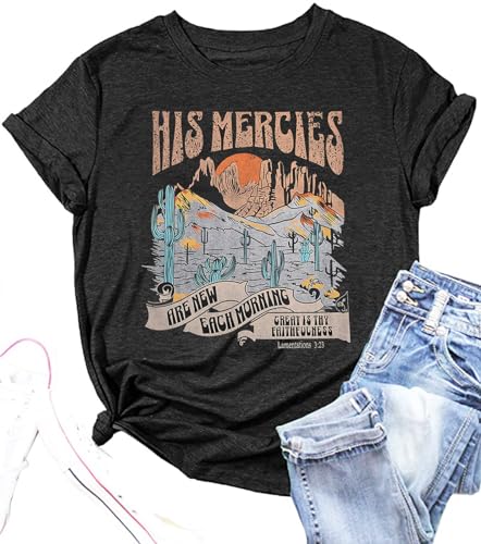 Christian T-Shirt Woman Jesus Faith Tshirts Bible Verse Shirts Casual Christians Inspirational Tee Tops2