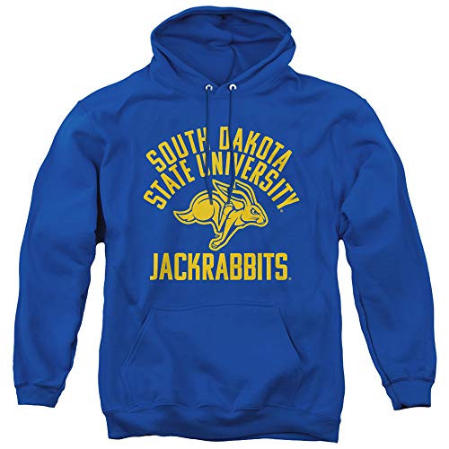 South Dakota State University Official One Color Jackrabbits Unisex Adult Pull-Over Hoodie, Royal Blue, Medium