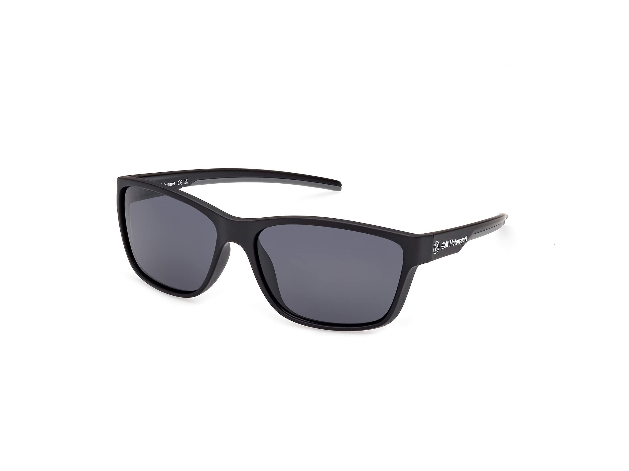 BMW MOTORSPORT Herren Bs0036 BMW M Motorsport BS0036 Herren-Sonnenbrille, leichte Sonnenbrille, Navigator-Linsenform, polarisierte Rauchgläser, mattschwarz