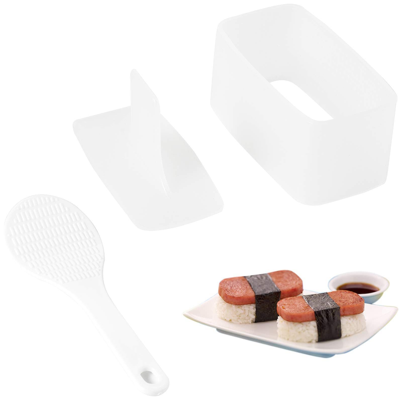 Darkye Non-Stick Musubi Maker Press Kit with Rice Paddle - Create Perfect Sushi, Onigiri, and Hawaiian Musubi