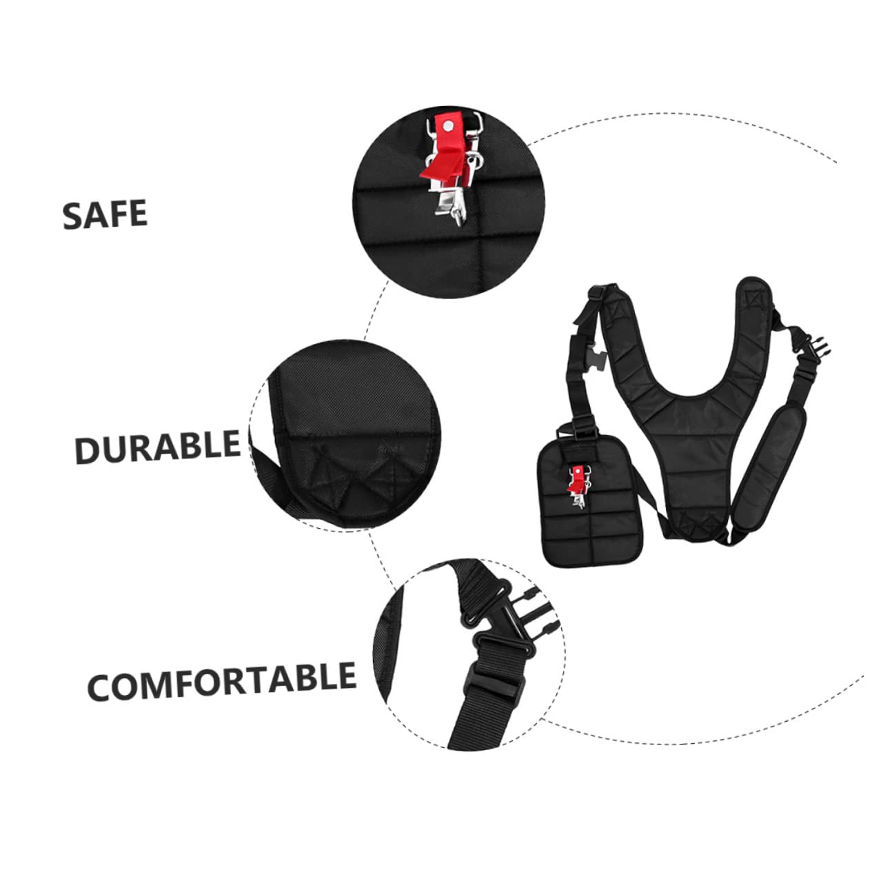 BESPORTBLE 2pezzi Cinghia Imbracatura Imbottita per Tosaerba e Decespugliatore Comfortevole Accessori per Giardinaggio e Elettrici da