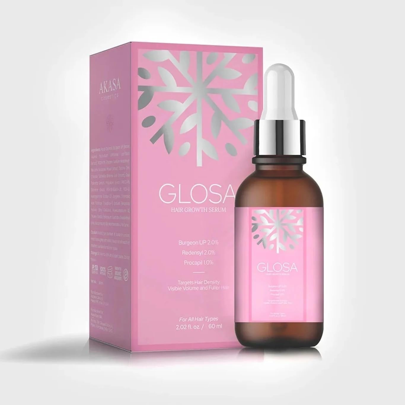 Glosa Hair Growth Serum, with Burgeon UP 2.0%, Redensyl 2.0%, Procapil 1.0%, for All Hair Types, 60 ml-picture-10