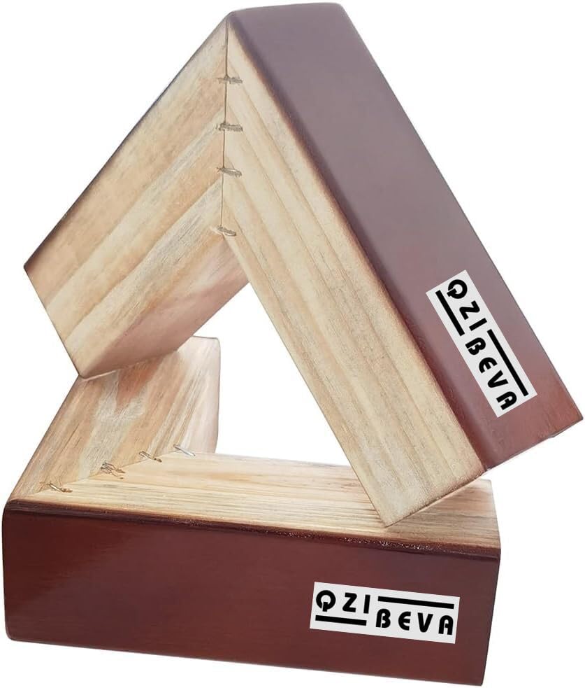 QZibeva Modern 2 Inch Oak Pack 4 Pcs Wooden Sofa Couch Feet Furniture Leg DIY Mahogany Item Code : MT250 (L-Shape) Large