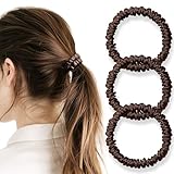 シルク ヘアゴム 3個セット 100%天然シルク