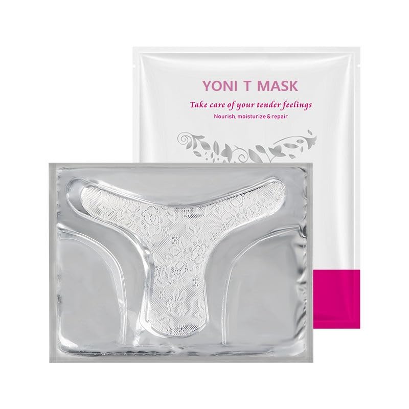 Laymoon 5-Pack T-Shaped Hydrogel Vajacial Mask – Hydrating Bikini Mask with Hyaluronic Acid & Aloe Vera | Soothing Care for Razor Bumps, Dark Spots & Ingrown Hairs | Post-Hair Removal Skincare