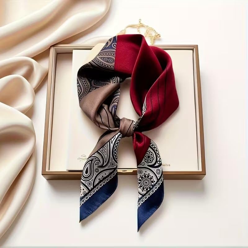Image of Silk Head Scarf for Women - Luxury Satin Silk Hair Scarf, Soft Bandana Wrap for Sleeping, Hair Protection & Styling