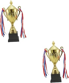 BESPORTBLE 2 pcs Award Trophy Cup Trophy Award Soccer Trophies for Kids Sports Award Trophy Medals Sports Toys Basketball Toy Large Trophy The Medal Gold Trophy Big Trophy Bag Halloween Child