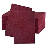 6' x 9' Maroon General Purpose Scuff Pads,10 Pack Abrasive Pads for Automotive Cleaning Surface Preparation,320 Grit,Scotch Abrasive Brite Pad