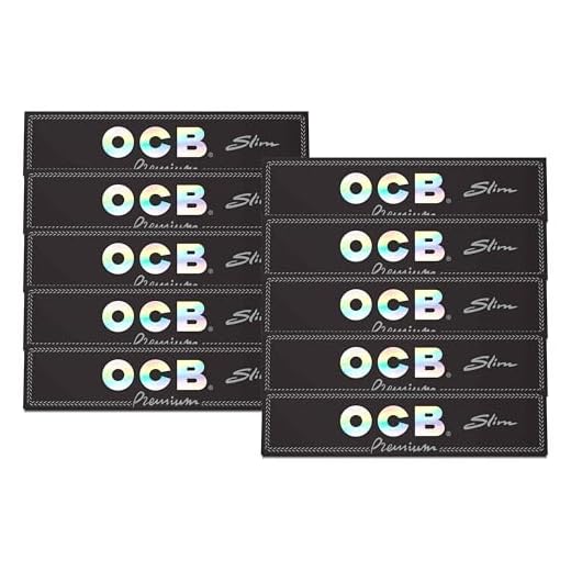 OCB Slim Premium - Lote de 10 Paquetes x 32 Hojas de Liar cigarros
