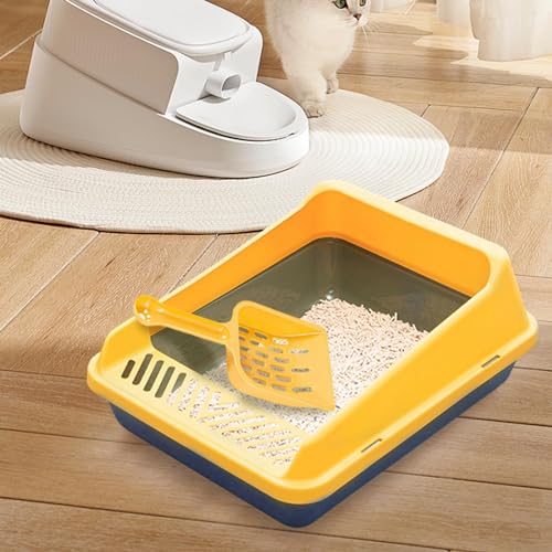 Caja de arena para gato abierta con lados altos Leefasy miniatura 2