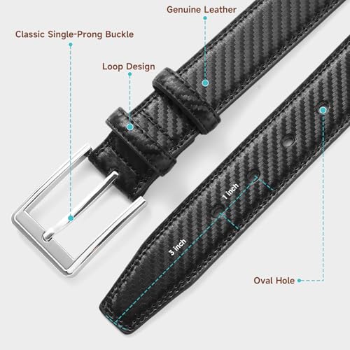GAEKEAO Mens Dress Belt Genuine Leather Belts for Men 1 1/4" Mens Belts Classic Designs for Work Business and Casual4