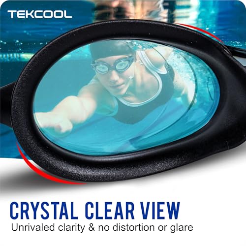 Image of TEKCOOL Swimming Goggles for Men & Women With Adjustable Strap and Air Goggles