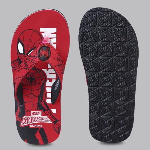 Image of Kidsville Official Marvel Comics Spiderman Printed Kids Boys Flip-Flop | Soft, Non-Slip, Indoor, Outdoor, House Slipper, Comfortable & Durable Footwear for Children