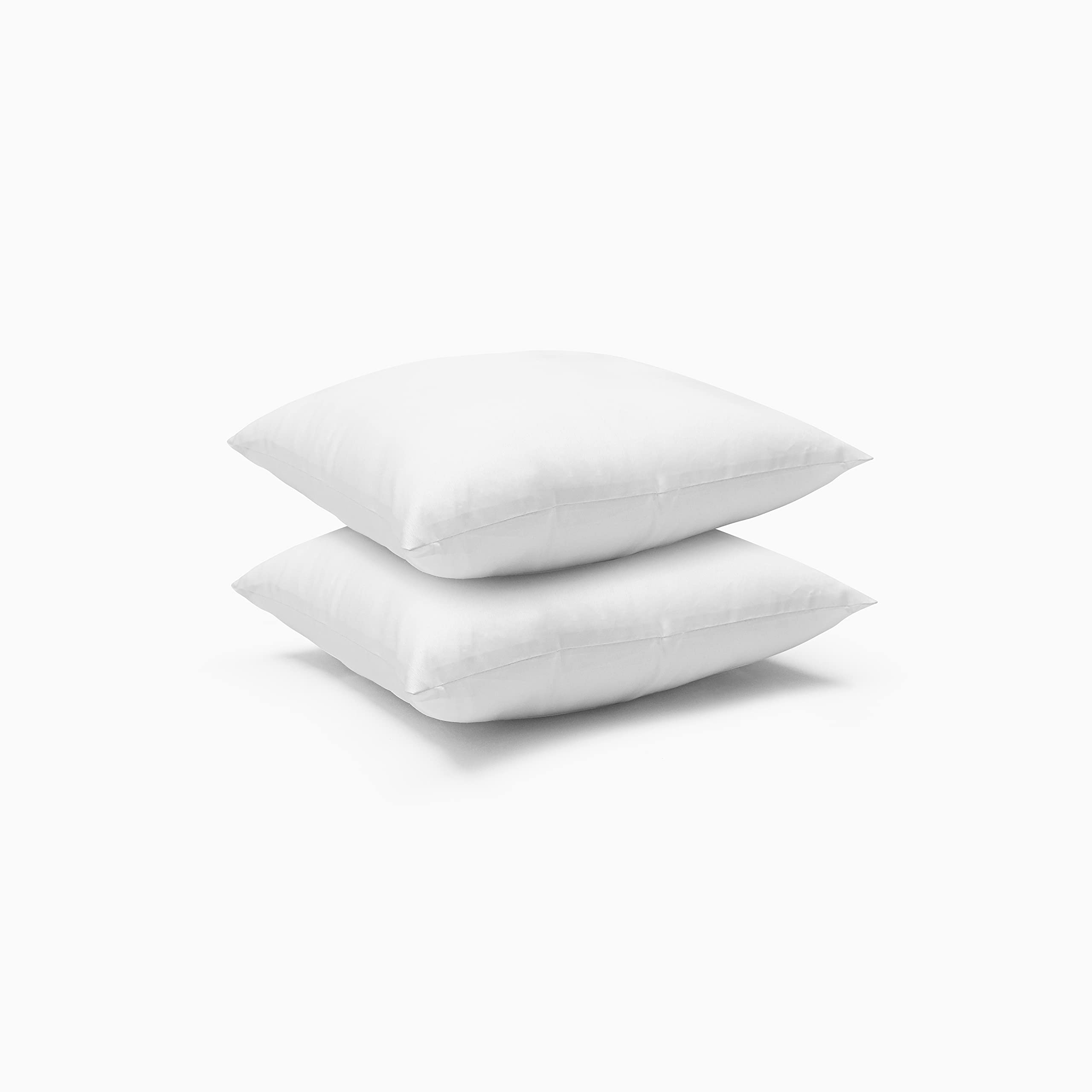 18 x 18 Pillow Inserts (Set of 2) - Throw Pillow Inserts with 100% Cotton Cover - 18 Inch Square Interior Sofa Pillow Inserts - Decorative Pillow Insert Pair - White Couch Pillow
