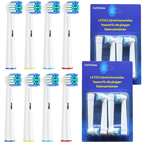 Cabezales de cepillo de repuesto Precision Clean Cabezales de cepillo de dientes eléctricos de repuesto para Braun Oral-B (excepto cepillos de dientes sónicos e IO), SB-17A, 8 piezas