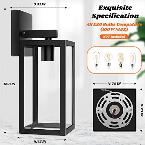 image for Brightever 2-Pack Outdoor Light Fixtures Wall Mount, Waterproof Exteri