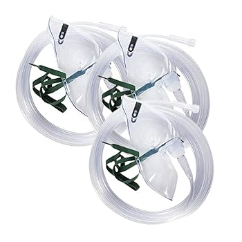 Amazon.com: 3 x Oxygen Masks Medium Concentration Adult with