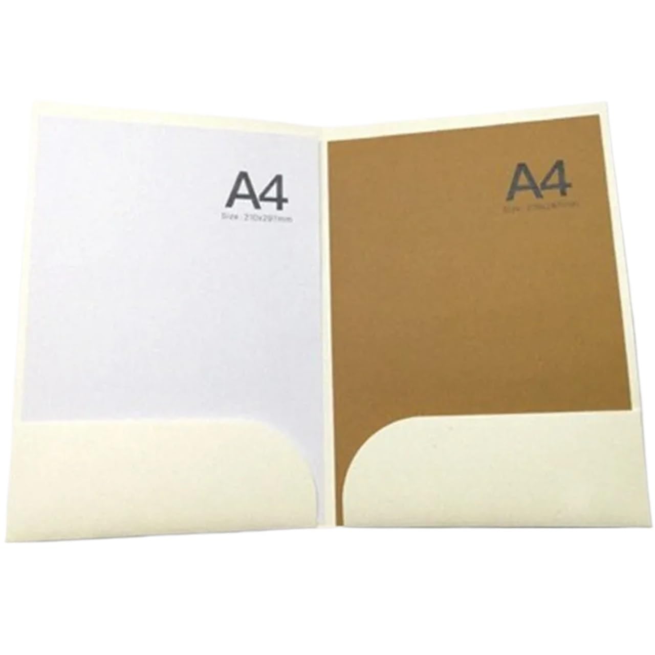 Ordner Für Noten 10 Stück Kraftpapier-Aktenordner im A4-Format, Präsentationsordner for Noten, Büro, Quittungen, Rechnungen, Berichtsprojekte Für Musikpartitur，File(2 Pockets-White)