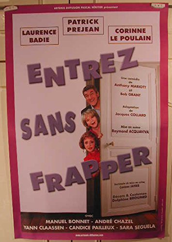 Affiche poster Entrez Sans Frapper 68X100 cm décoration murale salon et entrée moderne